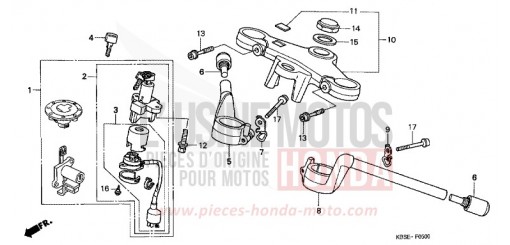 HANDLE PIPE/TOP BRIDGE NSR125R1 de 2001